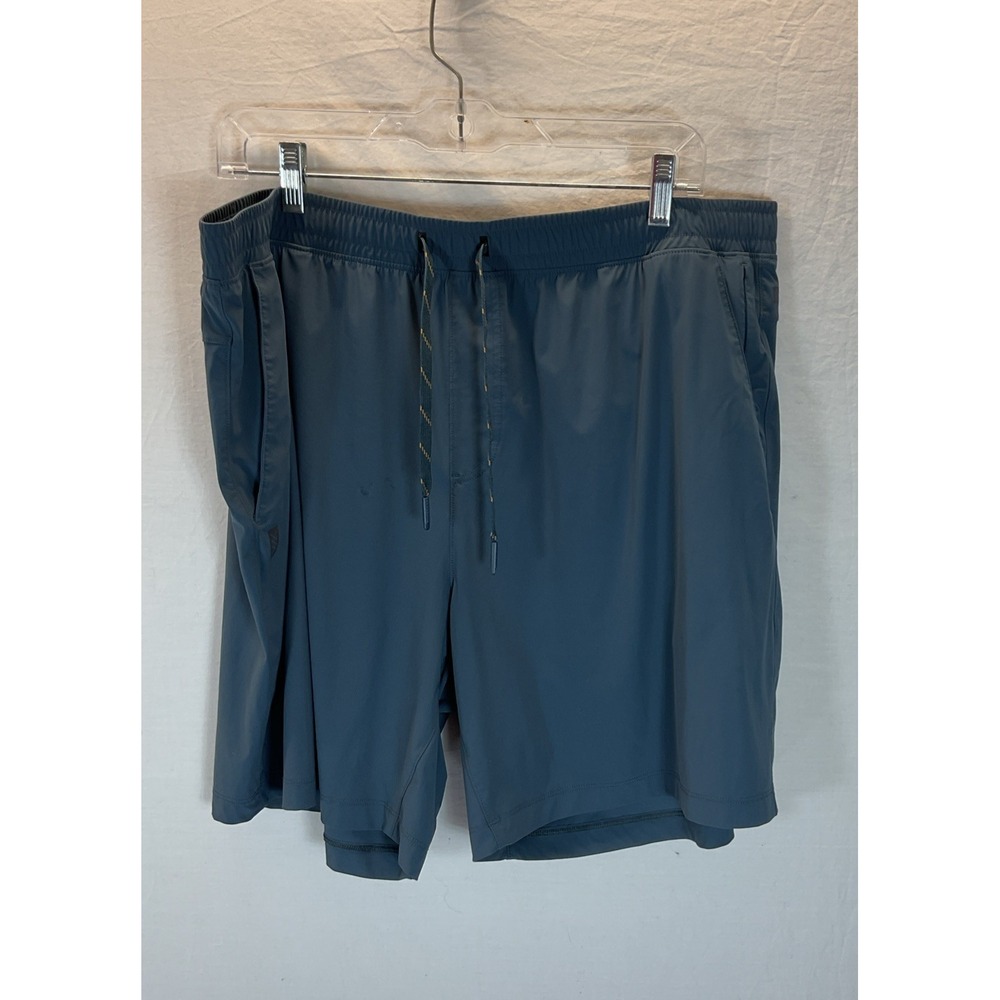 Rhone Shorts‎ Mens XXL Blue 7" Unlined Stretch Performance gym shorts pockets